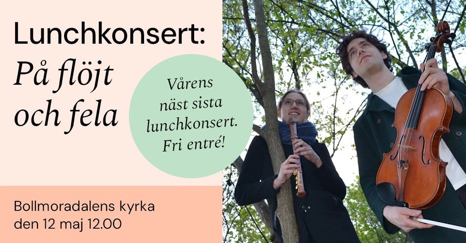 Lunchkonsert: På flöjt och fela 🎶