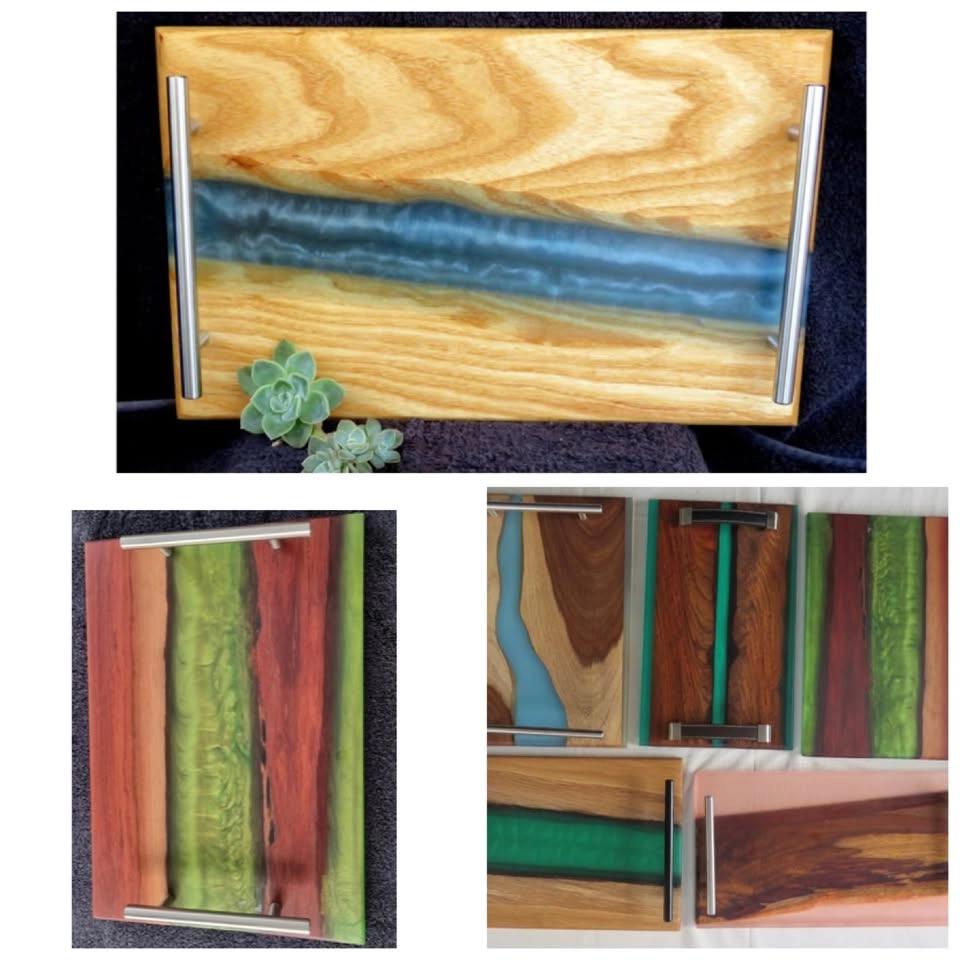 Resin River Serving Tray workshop @ R850.00/ R970 @ call to book your Date @ Jabezz Arts
