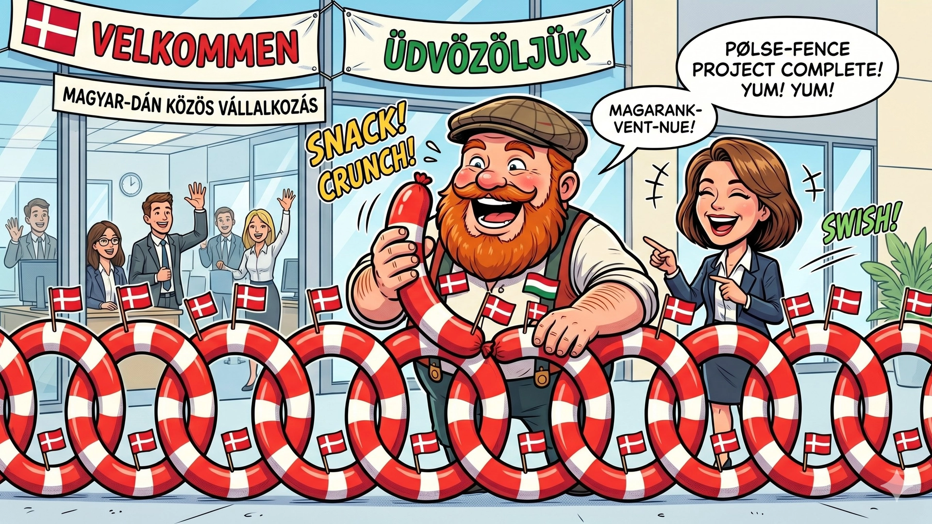 Projektkerítés Dán Kolbászból