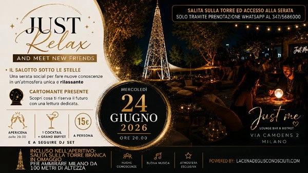 Salita sulla Torre Branca, Apericena e DJset – Mercoledì 24 Giugno al JUST ME