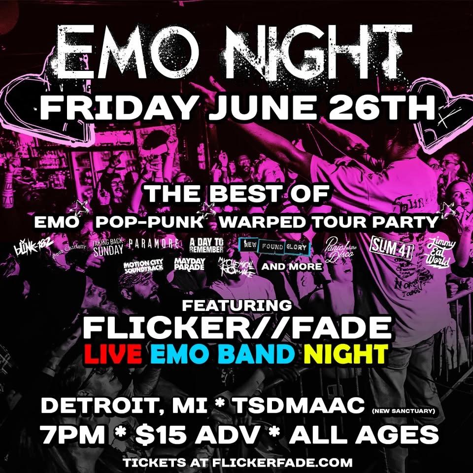 EMO NIGHT ft. Flicker//Fade Live Band Emo Night
