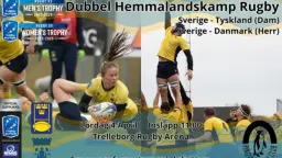 Rugbyfest rugbylandskamper Dam och Herr
