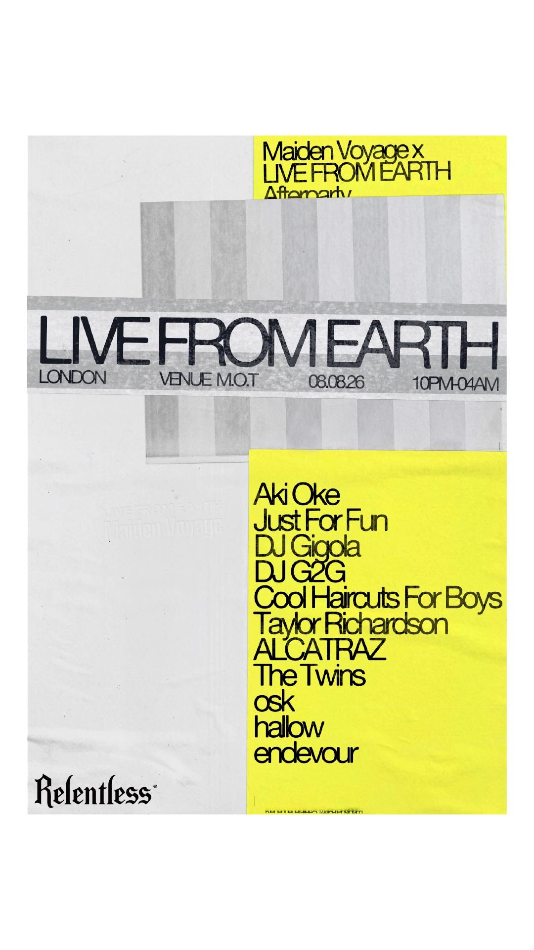 Maiden Voyage Afterparty: Live From Earth