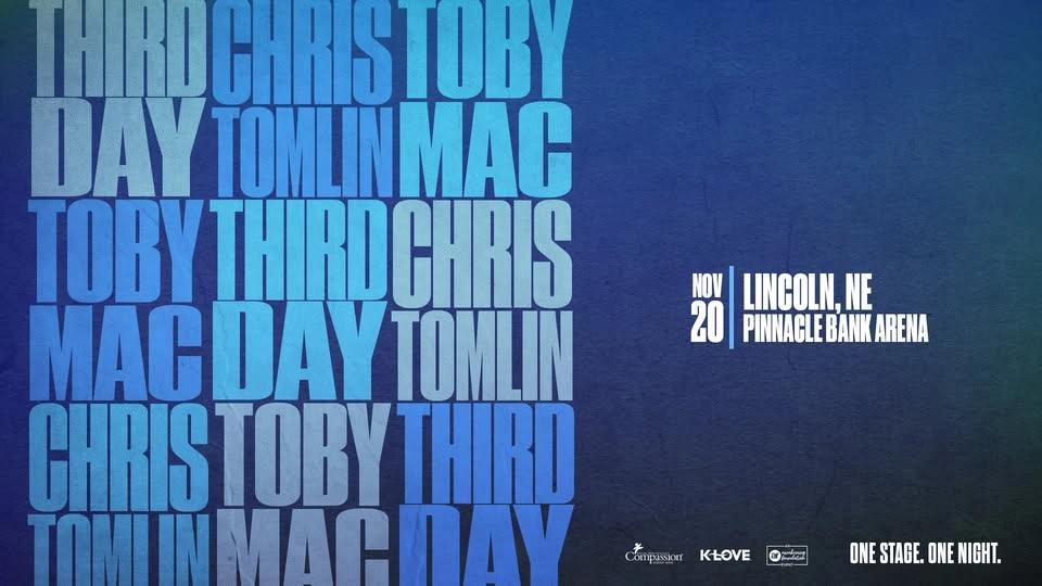 Third Day, Chris Tomlin, and TobyMac 2026 Tour