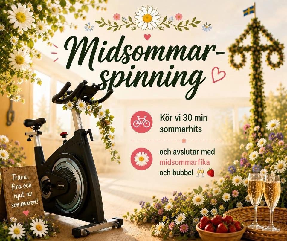 Midsommar-Spinning med sommarfika