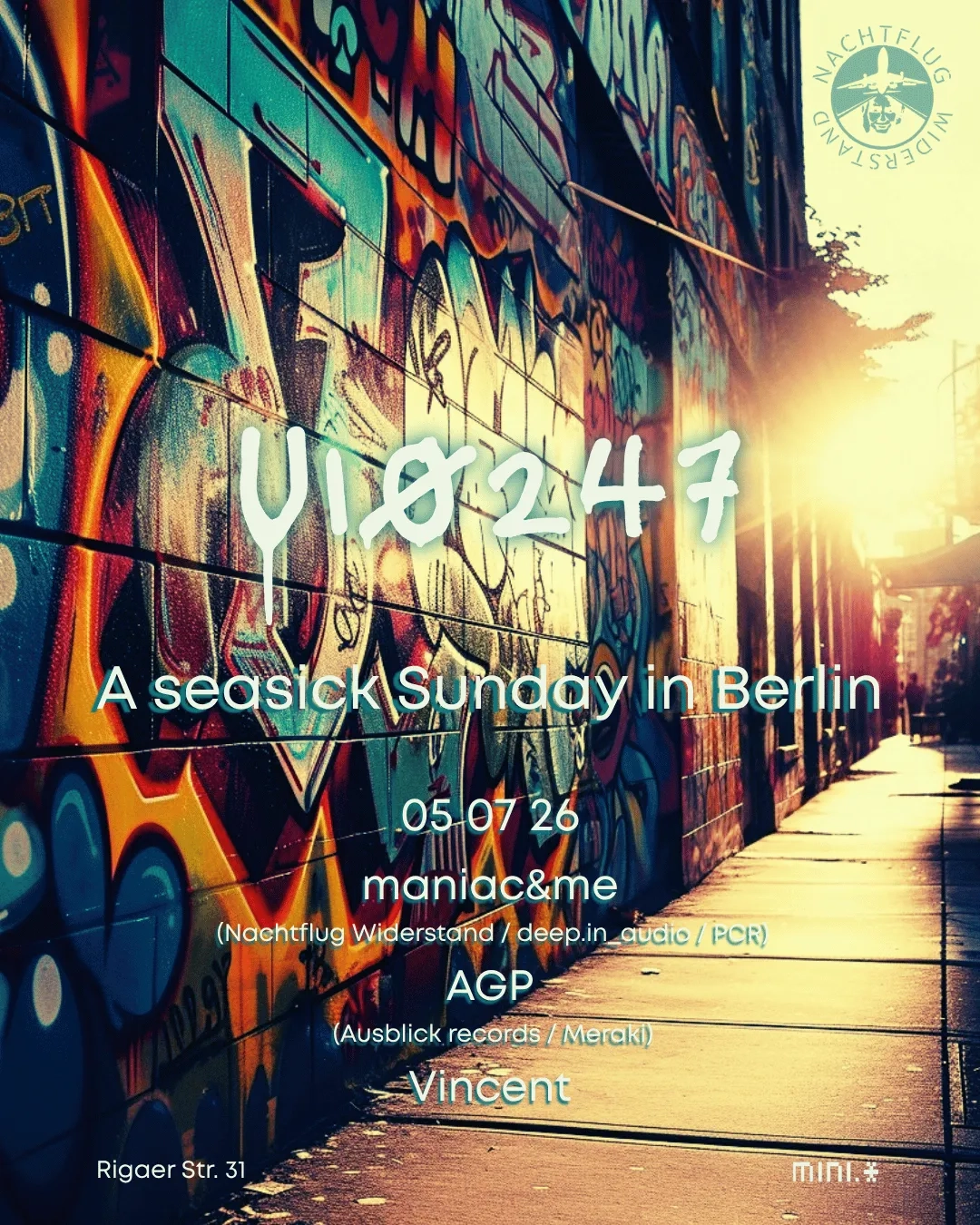 U10247: A seasick Sunday in Berlin (feat. maniac&me, AGP and Vincent) !FREE ENTRY