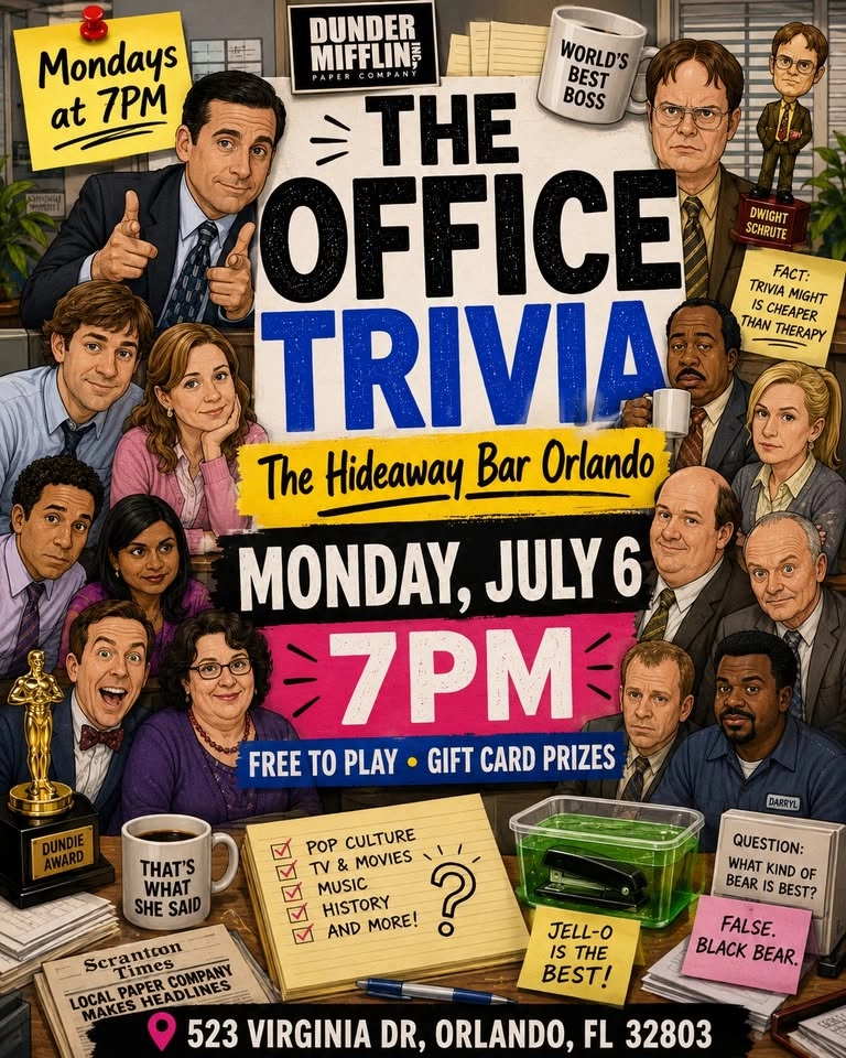 The Office Trivia @ The Hideaway Bar Orlando