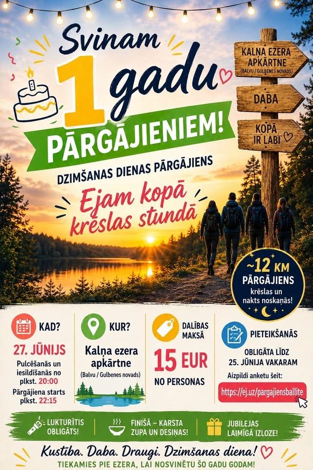 Pārgājiens"Ejam kopā krēslas stundā"