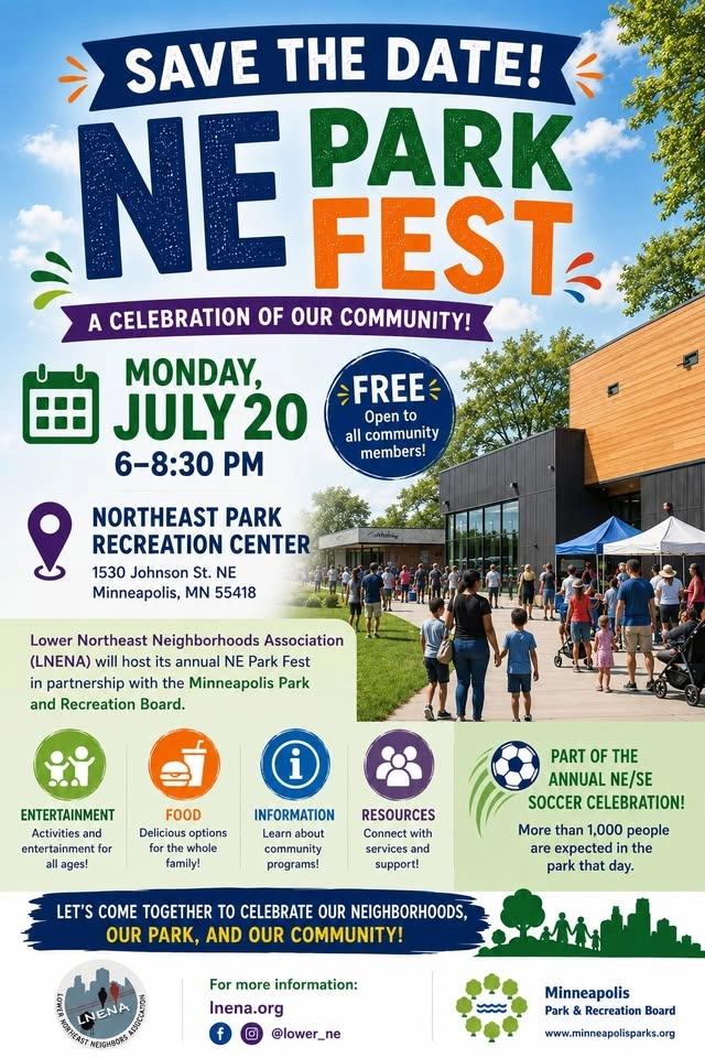 LNENA Northeast Park Fest on July 20
