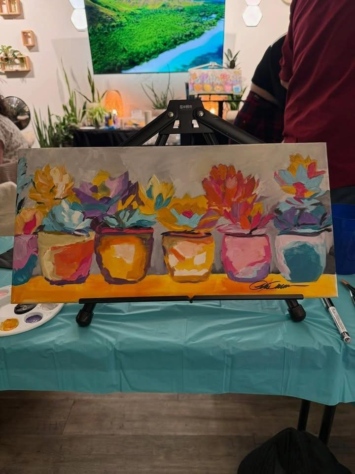 Plant Paint n' Sip - June 27 2pm - Paint your own plant pic!
