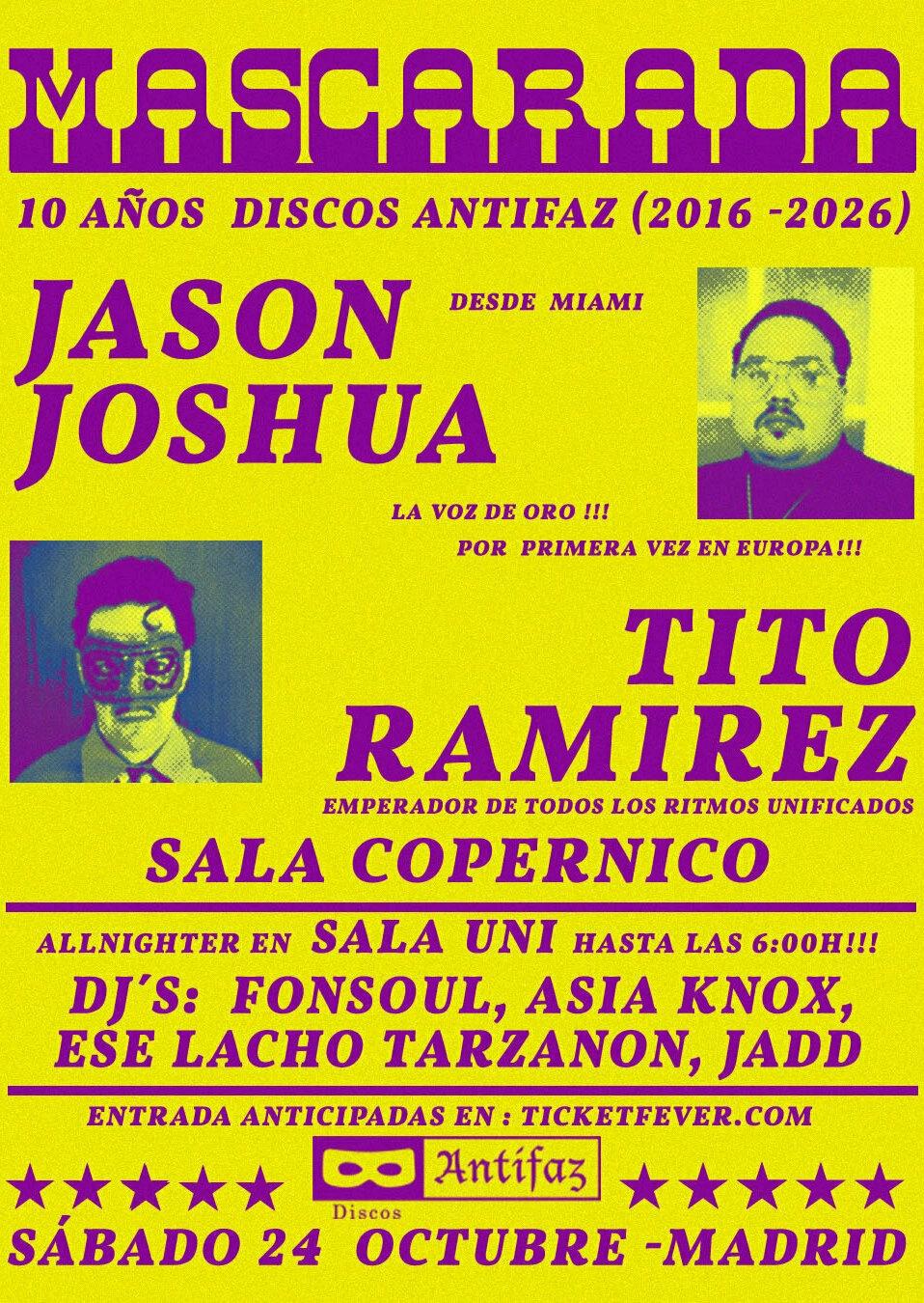 JASON JOSHUA (USA) + TITO RAMÍREZ (SPA) EN MADRID SALA COPÉRNICO