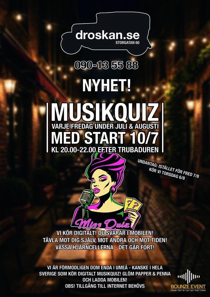 Miss Quiz på Droskan