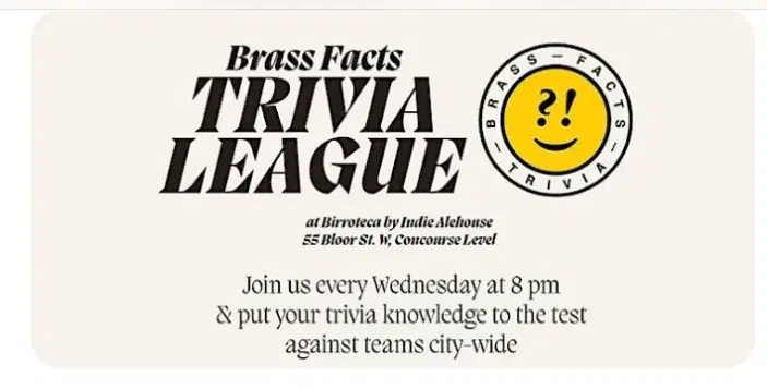 đĄâ Brass Facts Trivia @ Eataly/Birroteca đ§