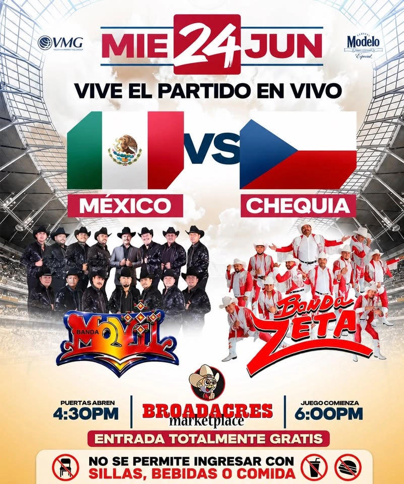 Mexico VS Chequia con Concierto GRATIS