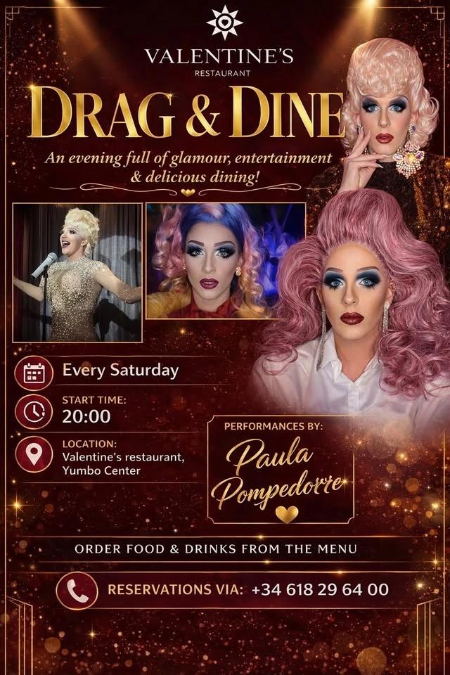 Drag & dine @ Valentine’s restaurant Yumbo