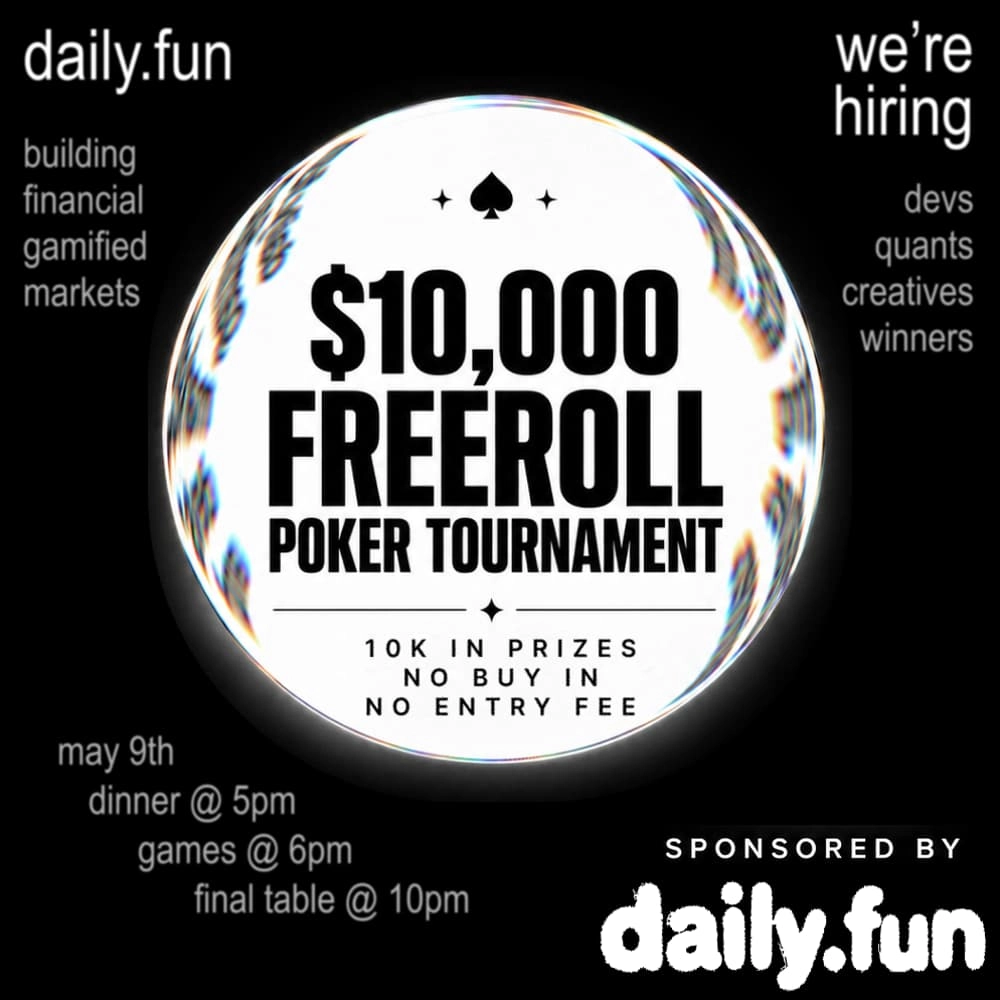 $10K Freeroll Poker Tournament — Sponsored by Daily.fun