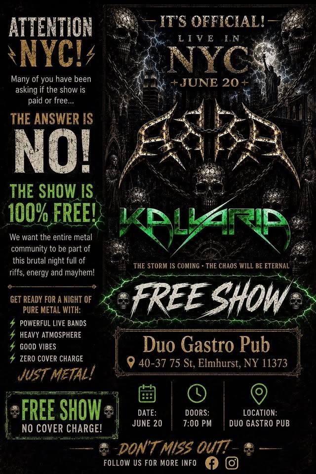 THE STORM IS COMING • THE CHAOS WILL BE ETERNAL! KALVARIA & ARKA Live in NYC!!!