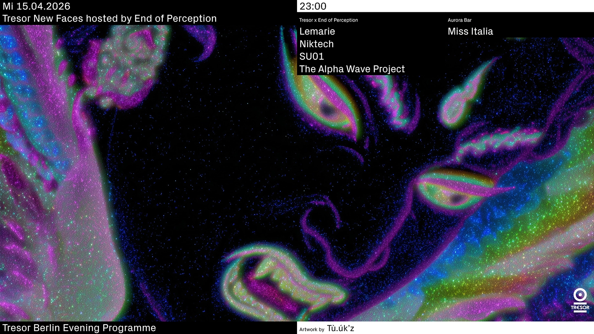 Tresor New Faces hosted by End of Perception