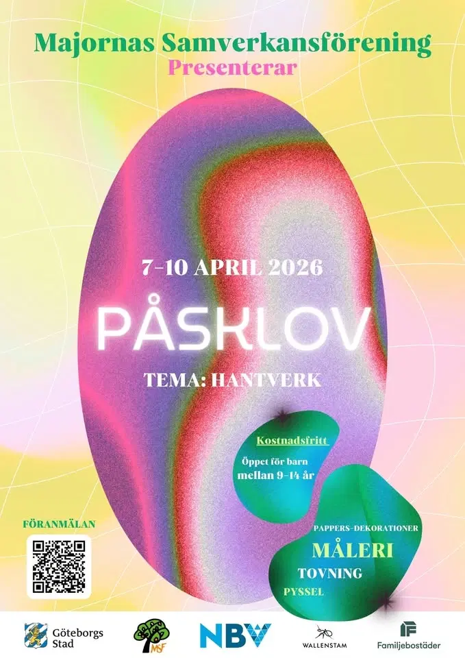 Påsklovet 2026 med Majornas Samverkansförening