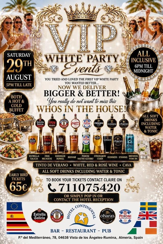 VIP white party all inclusive!