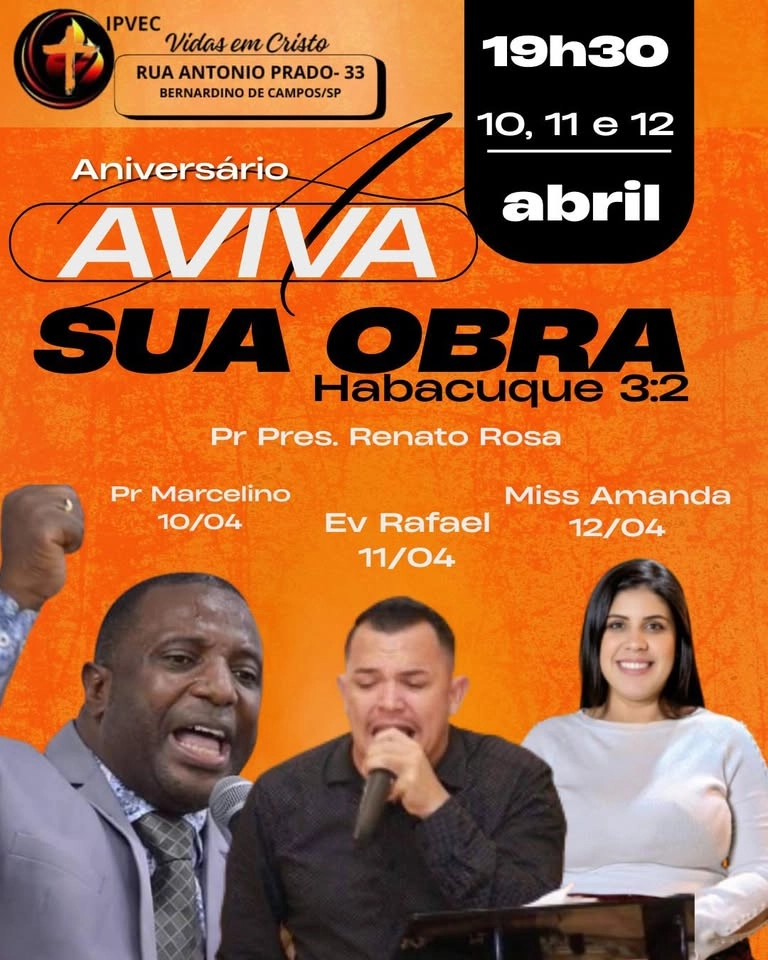 Aviva sua obra Senhor!!!