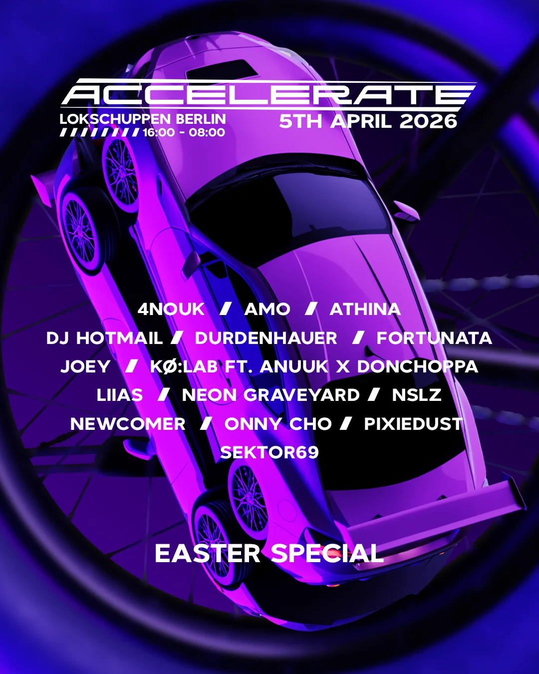 ACCELERATE w. DAYTIME OPEN AIR: Kø:lab feat. Anuuk & DonChoppa, Neon Graveyard, Durdenhauer