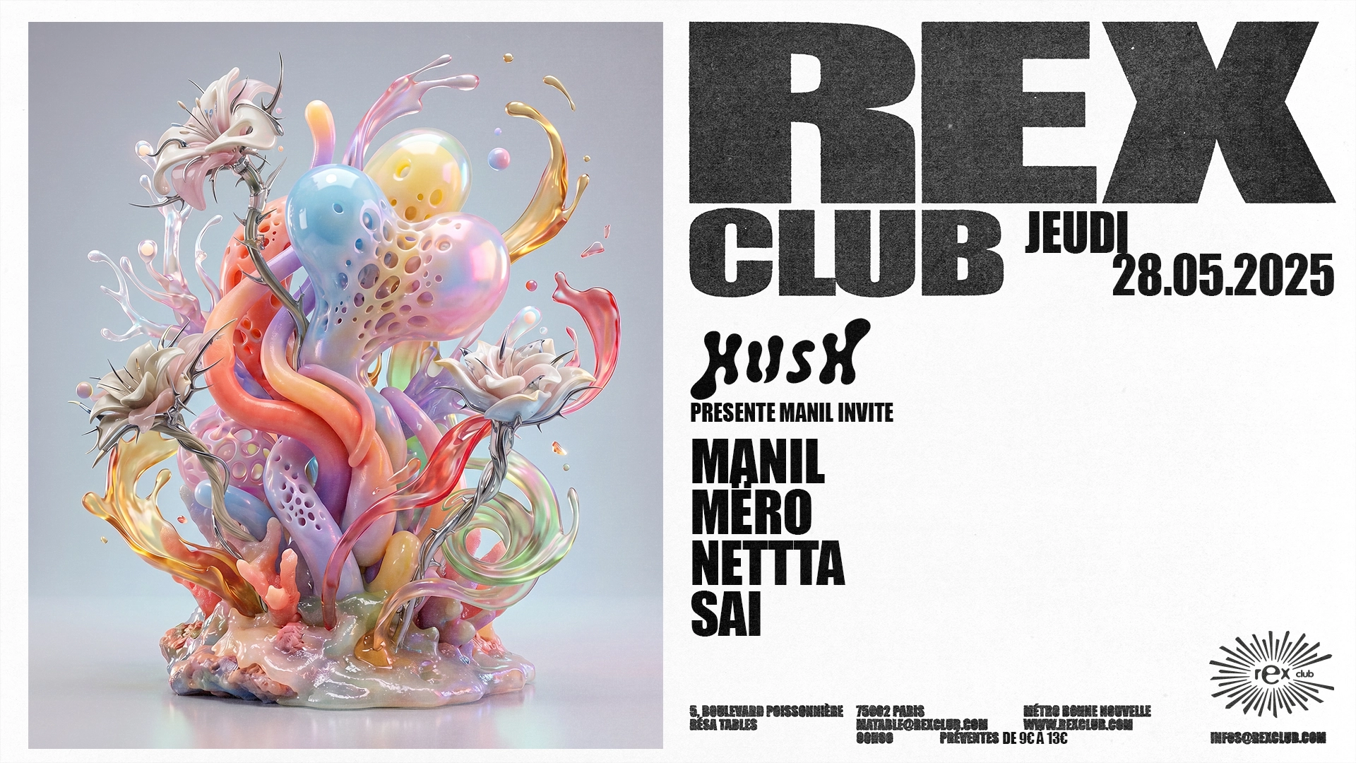 HUSH présente Manil Invite: Manil, MËRO, Nettta, Sai