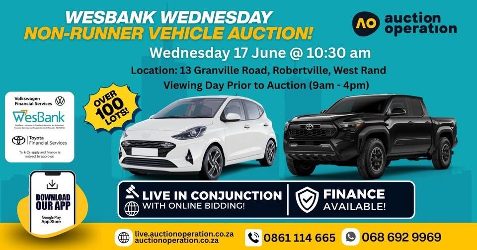 WesBank Live Non-Runner Vehicle Auction!