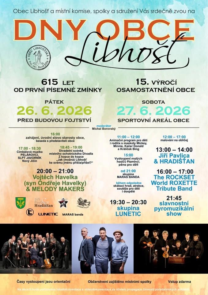 DNY OBCE LIBHOŠŤ - 15. výročí osamostatnění obce a 615 let od první písemné zmínky