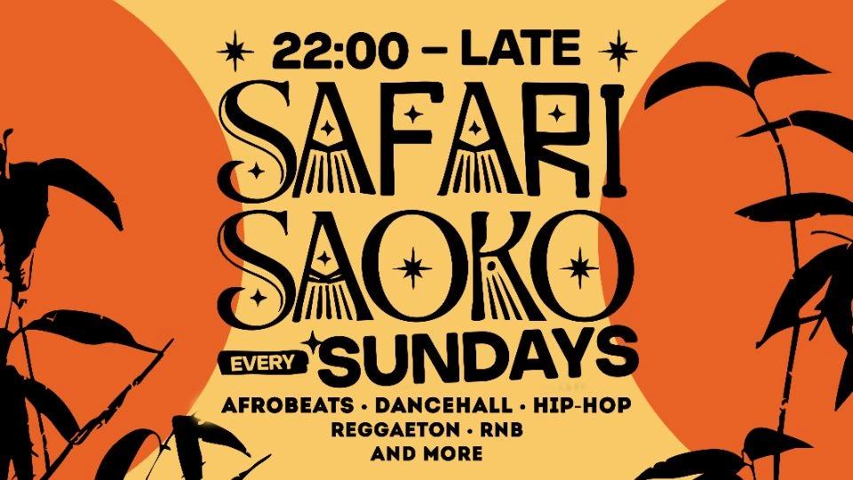 SAFARI SAOKO SUNDAYS @ Aleksin Piha I 9.8.2026 🌴 🐆🔥