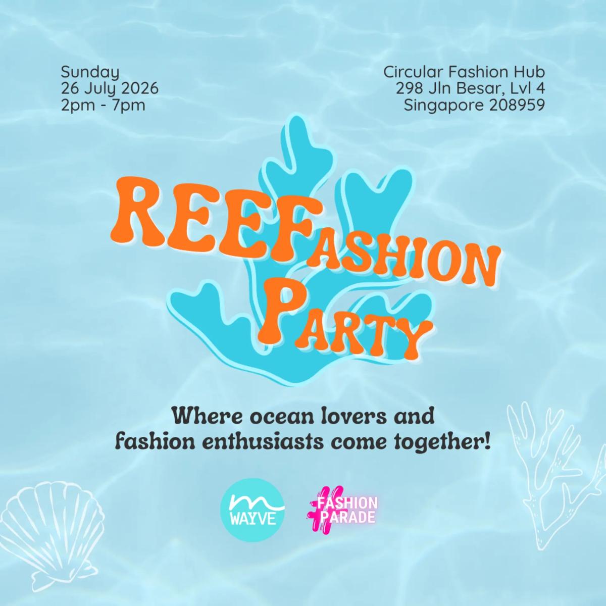 REEFashion Party — swap fits, sip matcha, save corals 🪸