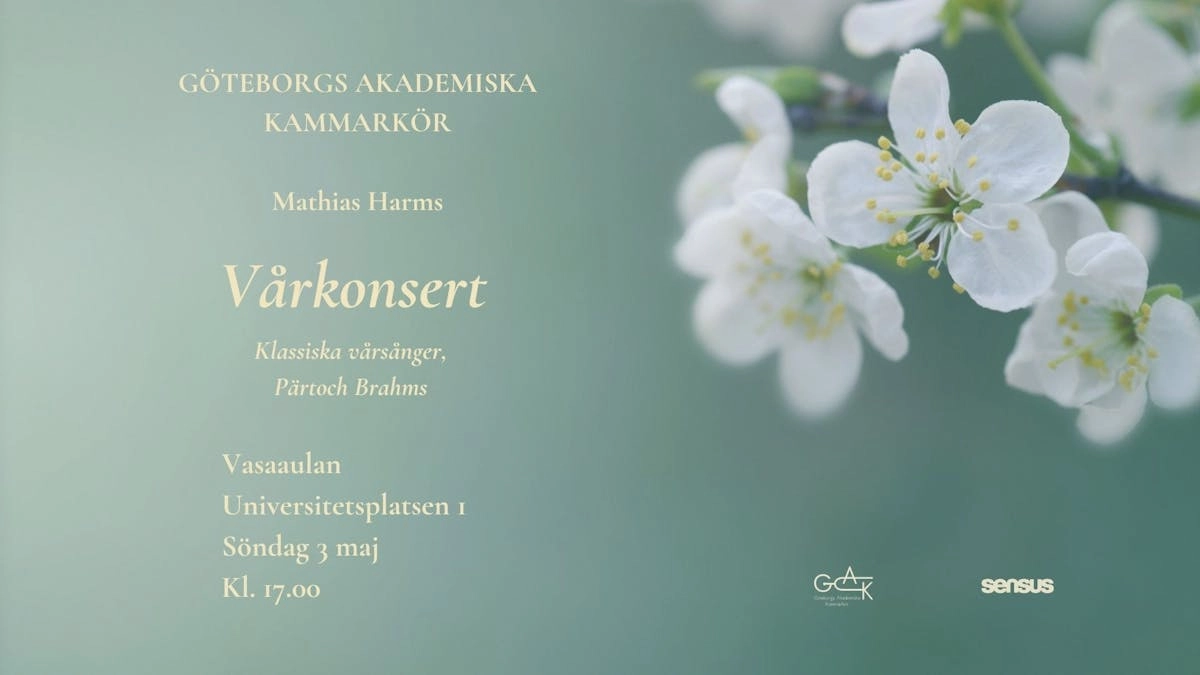 Vårkonsert med Göteborgs Akademiska Kammarkör