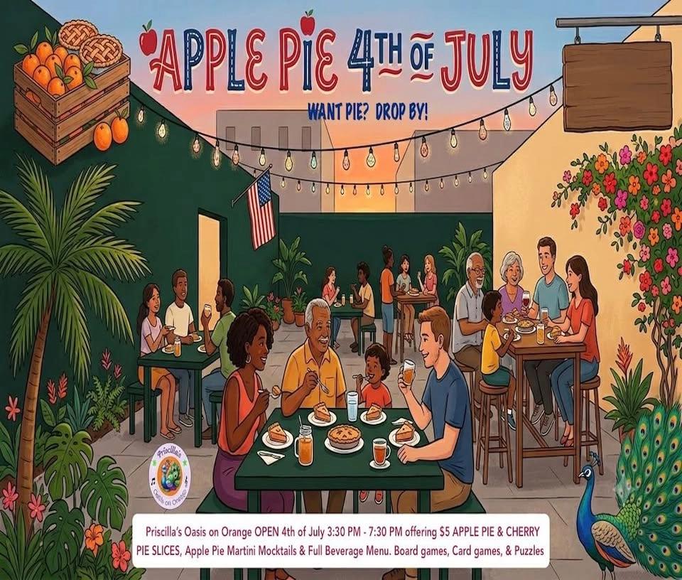 APPLE PIE 4TH OF JULY! Family Friendly event - fun casual pitstop on the holiday!