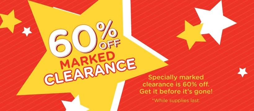 60% off Summer Clearance Event