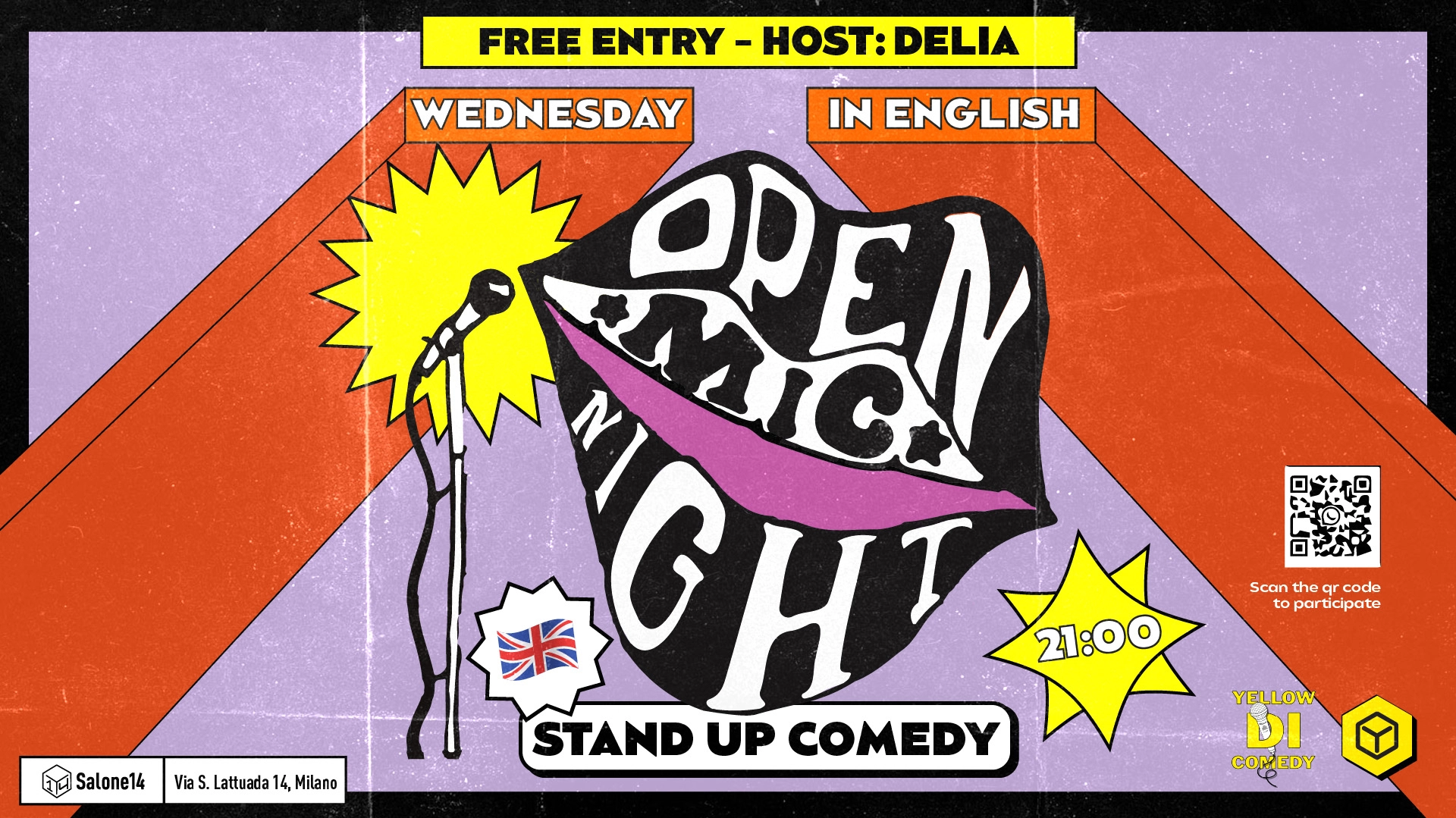 Yellowdicomedy - EVERY WEDNESDAY Free Entry English standup comedy open mic