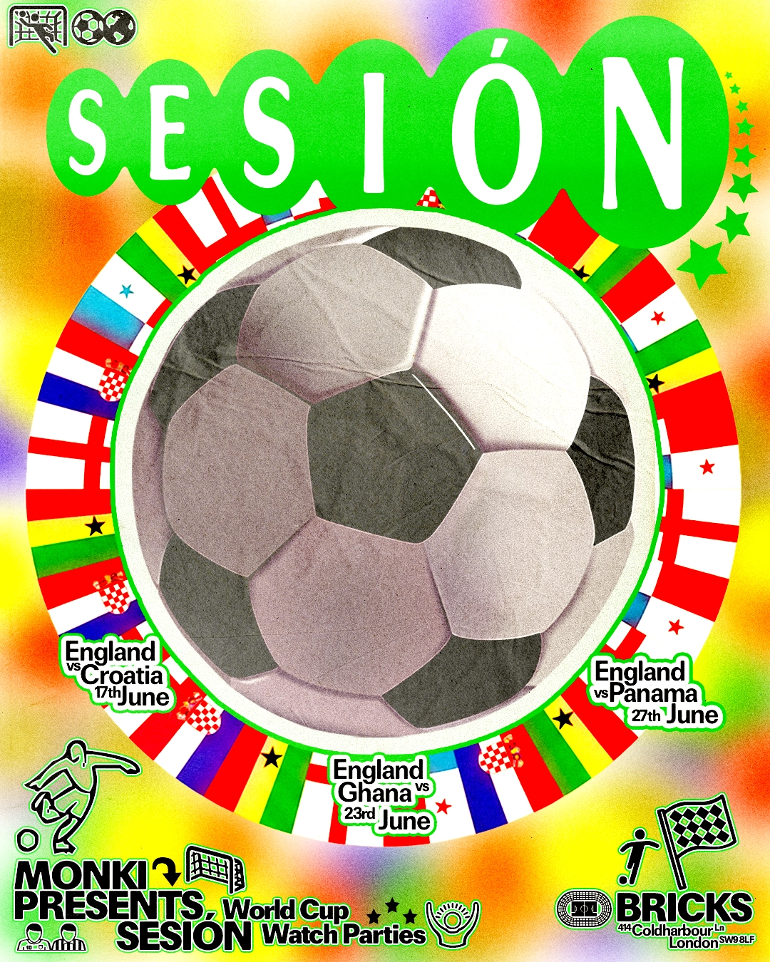Monki presents: Sesión World Cup Watch Party England vs Panama