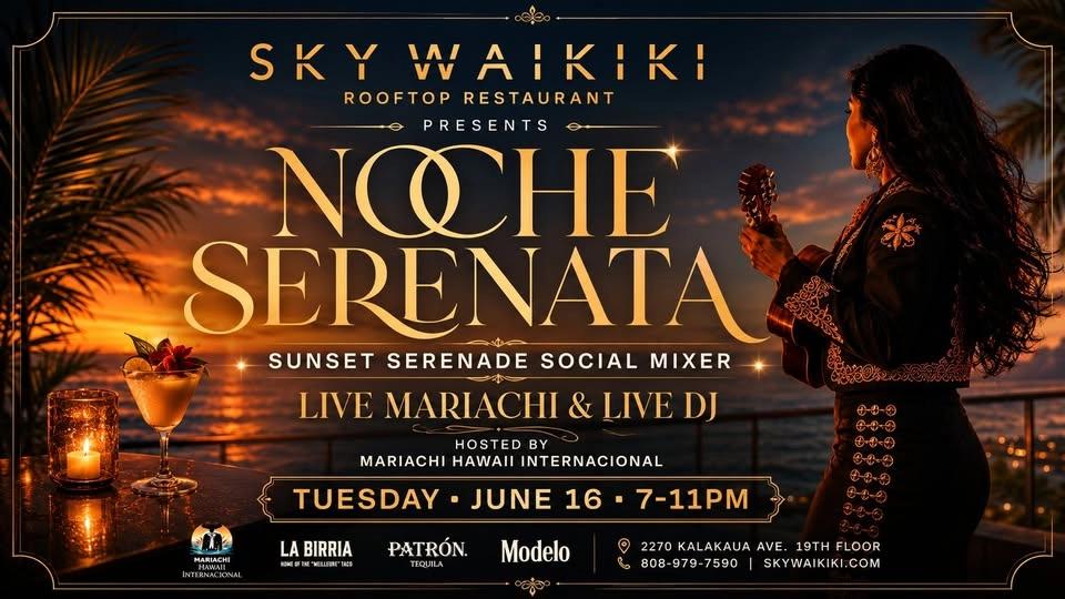 Elevated Connections: Rooftop Mixer with LIVE Mariachi at SKY Waikiki
