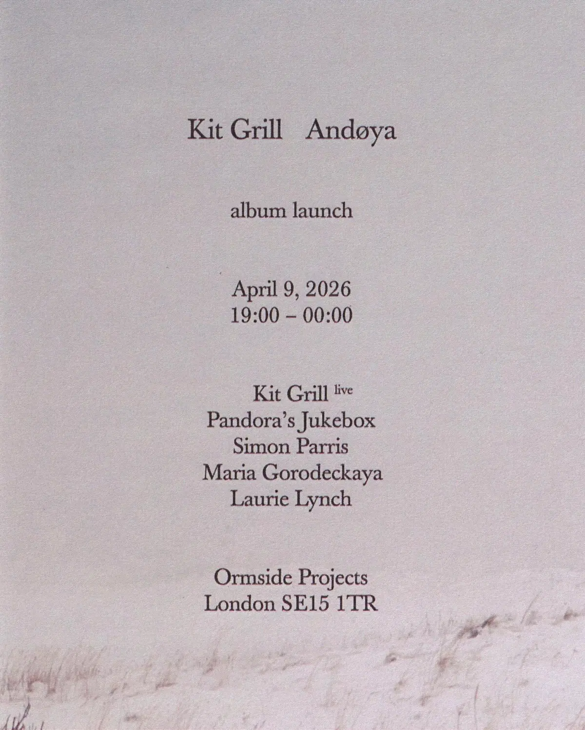 Kit Grill Andøya album launch