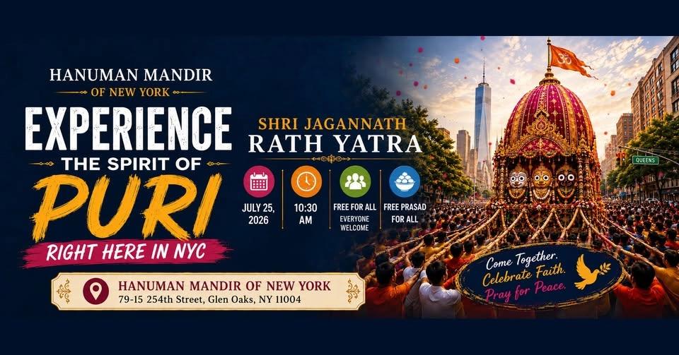 Shri Jagannath Rath Yatra 2026 —Queens