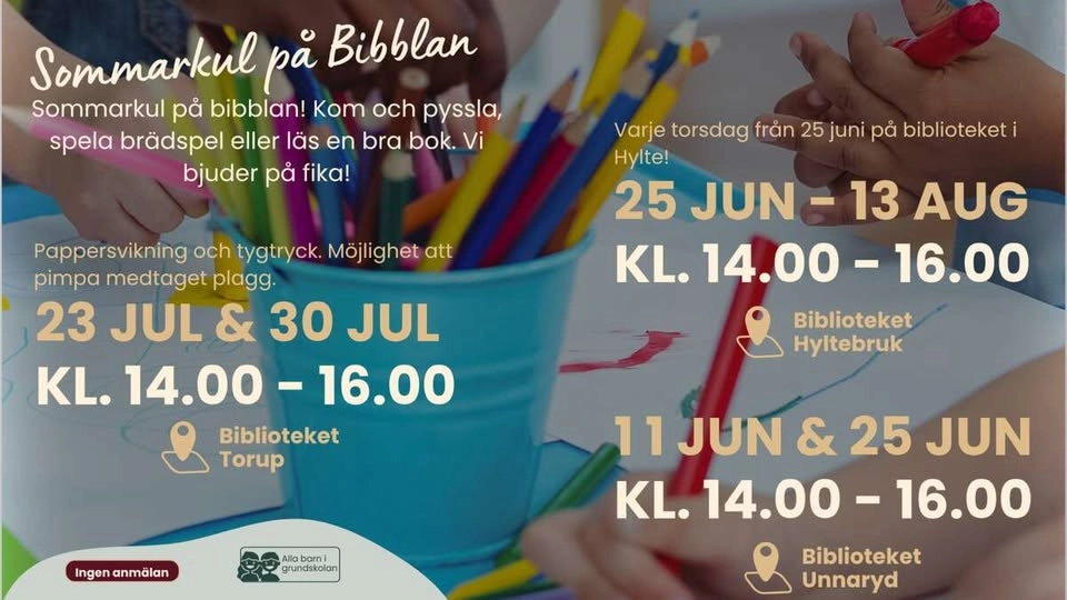 Sommarkul på bibblan i Hyltebruk