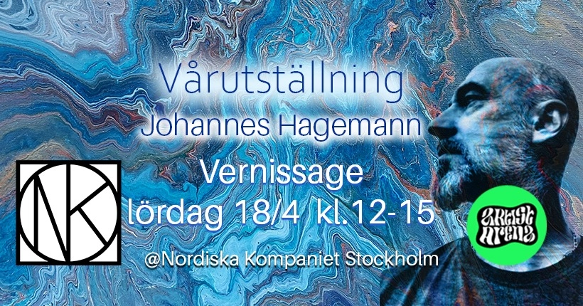 Vårutställning på NK - Vernissage med Fluid Art av Johannes Hagemann