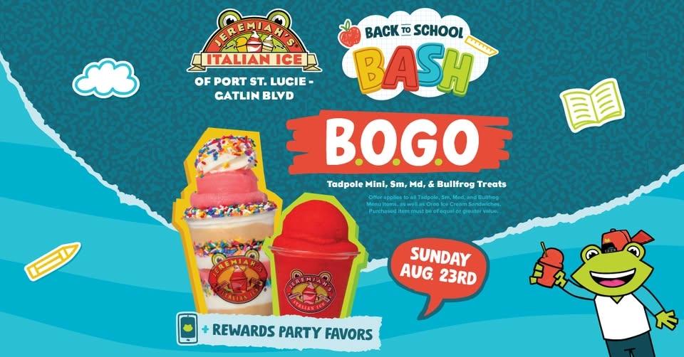 Jeremiah's Ice of Port St Lucie Back to School Bash!
