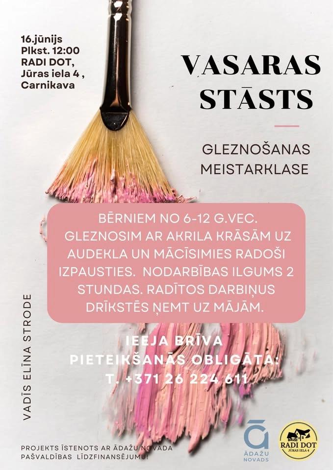 Gleznošanas meistarklase bērniem. "VASARAS STĀSTS"