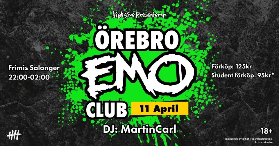 Örebro EMO Club | Frimis Salonger | 11 April