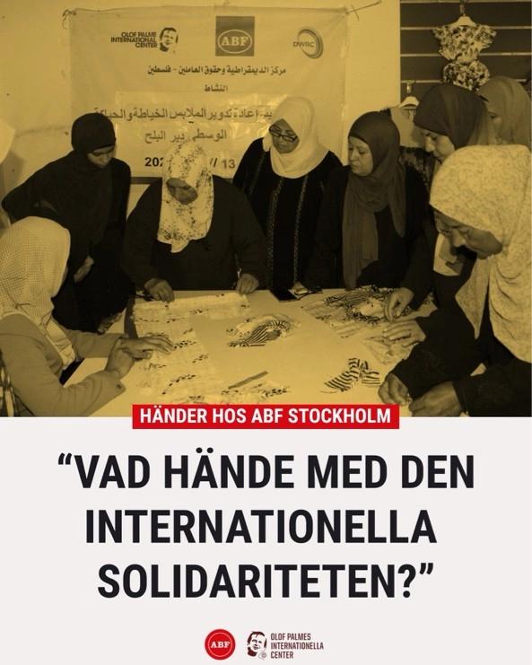 Vad hände med den internationella solidariteten? – Möte mellan Sverige och Palestina