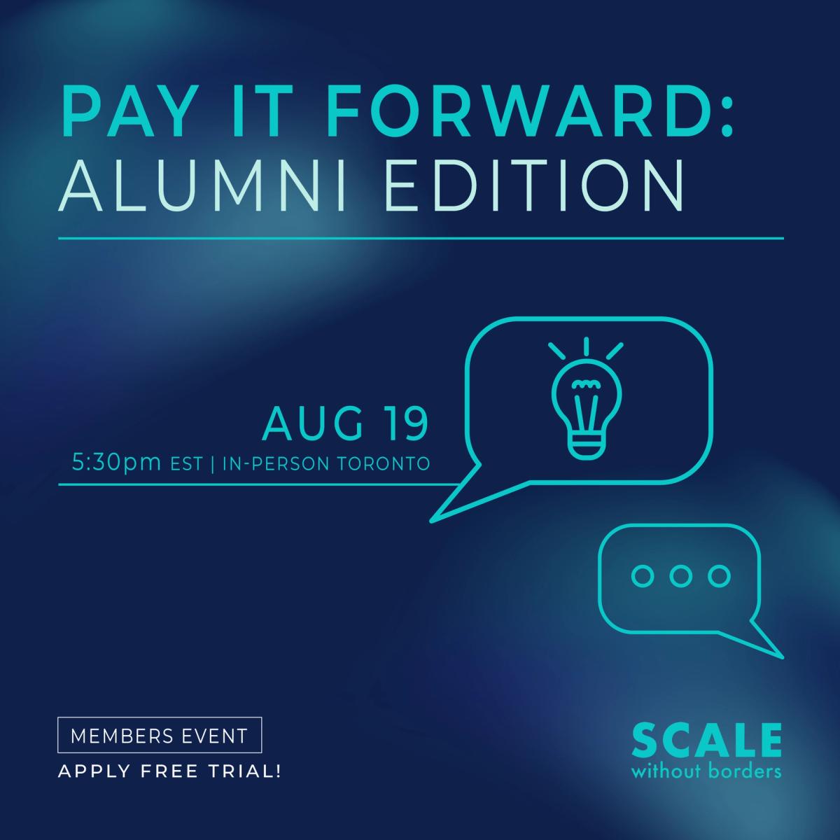 Pay It Forward: Alumni Edition
