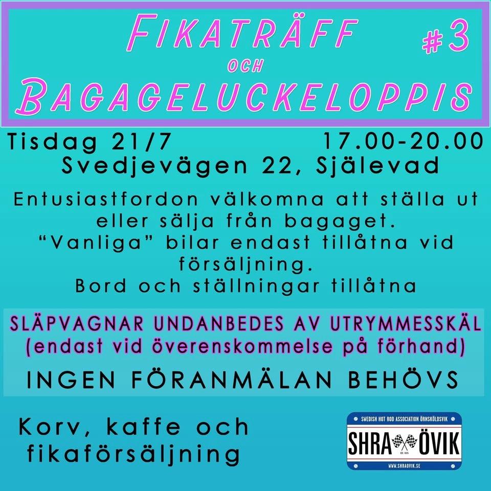 Fikaträff och bagageluckeloppis