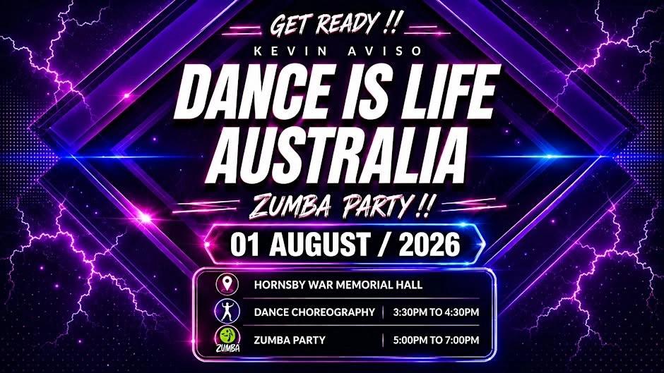 DANCE IS LIFE AUSTRALIA ZUMBA PARTY