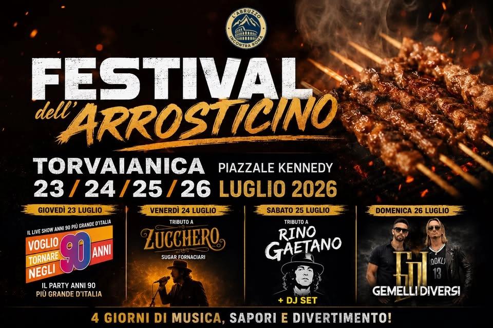 Festival dell'arrosticino TORVAIANICA - 23/24/25/26 Luglio