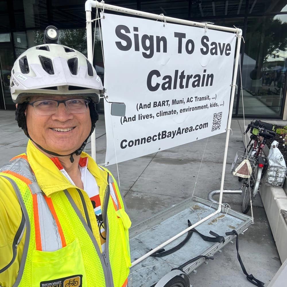 Signature Gathering at Free Bike Repair Clinic with SVBC & Bike Sunnyvale